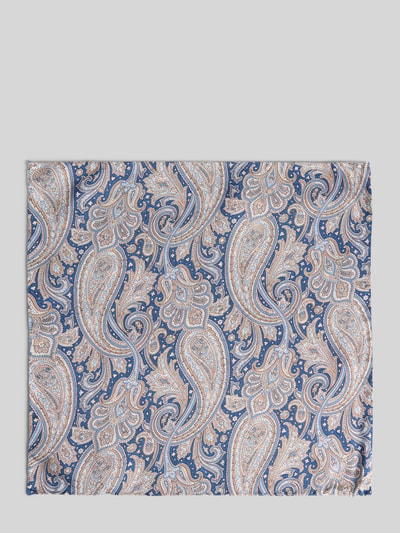 Verugia Zijden pochet met paisleymotief Marineblauw - 2