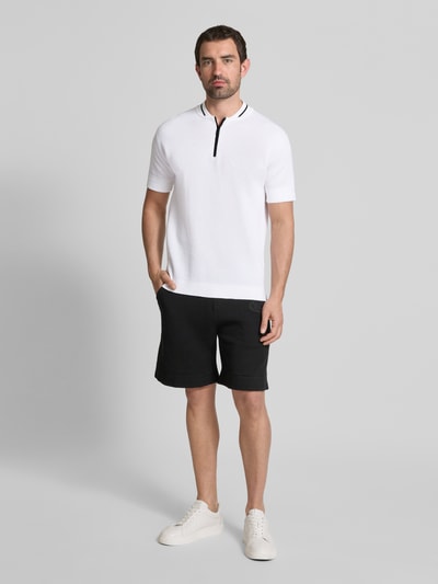 BOSS Green Poloshirt met korte ritssluiting Wit - 1