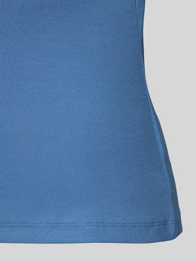 Christian Berg Woman Slim fit shirt met lange mouwen en kant Rookblauw - 2