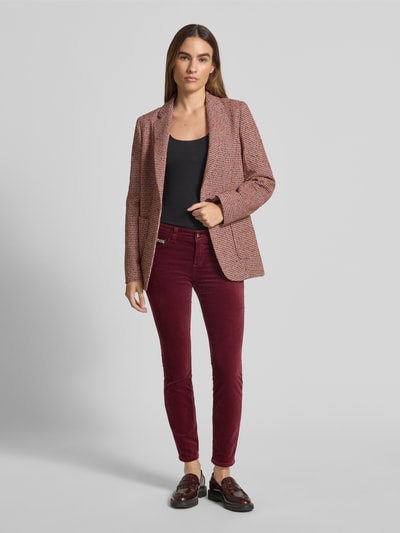 Marc Cain Skinny Fit Stoffhose mit Zier-Stitching Bordeaux 1