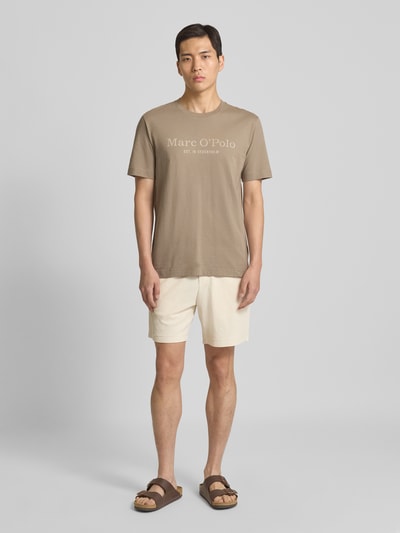 Marc O'Polo Regular Fit T-Shirt aus reiner Baumwolle Beige 1