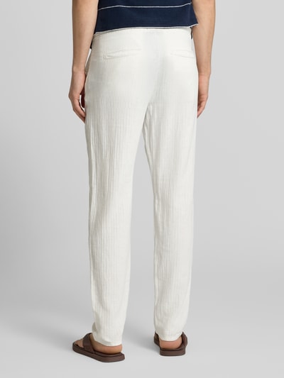 Blend Hose aus Leinen-Baumwoll-Mix Modell 'MARCO' Offwhite 5