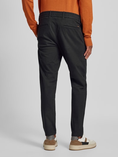 BOSS Orange Tapered fit chino met riemlussen Zwart - 5