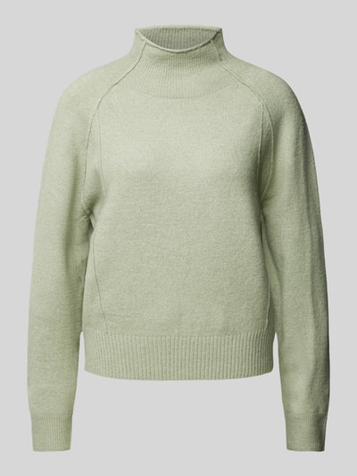 QS Gebreide pullover met opstaande kraag Lichtgroen - 1