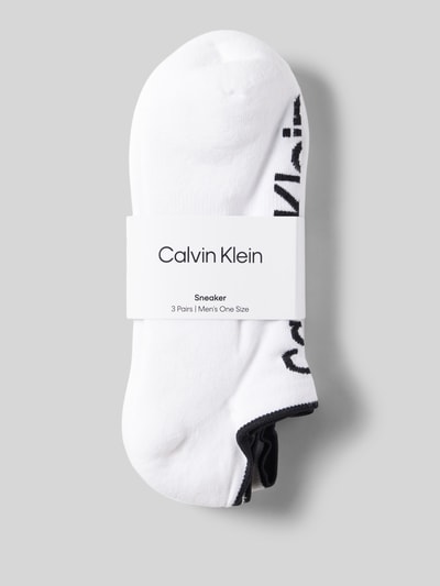 CK Calvin Klein Socken mit Label-Print im 3er-Pack Weiss 3