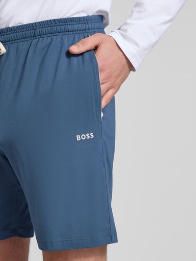 BOSS Sweatshorts mit elastischem Bund Jeansblau 3