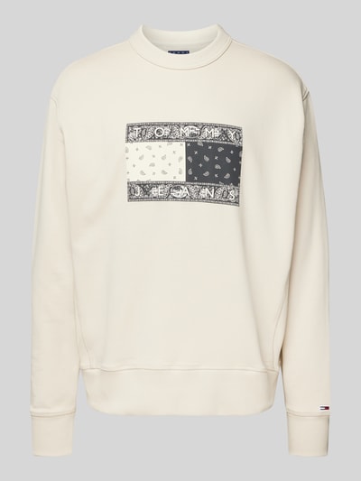 Tommy Jeans Relaxed Fit Sweatshirt aus reiner Baumwolle Beige 2