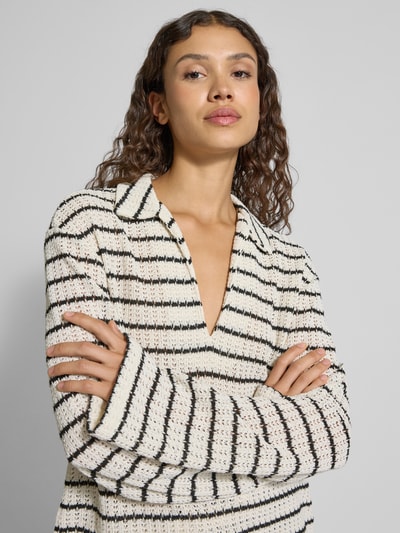 Gina Tricot Sweter z dzianiny z dekoltem w serek Écru 3