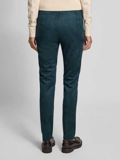 Christian Berg Woman Skinny Fit Stoffhose mit Ziernähten Dunkelgruen 5