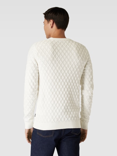 Lindbergh Gebreide pullover met structuurmotief Offwhite - 5