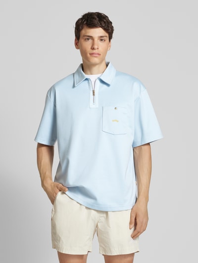 BLKVIS Regular fit poloshirt met borstzak Lichtblauw - 4