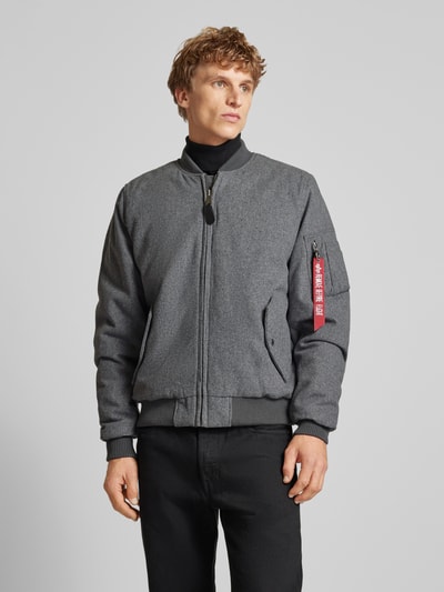 Alpha Industries Sweatjack met labeldetail Lichtgrijs - 4