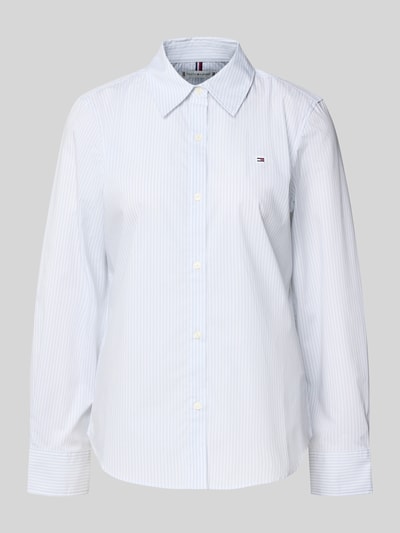 Tommy Hilfiger Bluzka koszulowa o kroju regular fit z mieszanki bawełny Jasnoniebieski 2