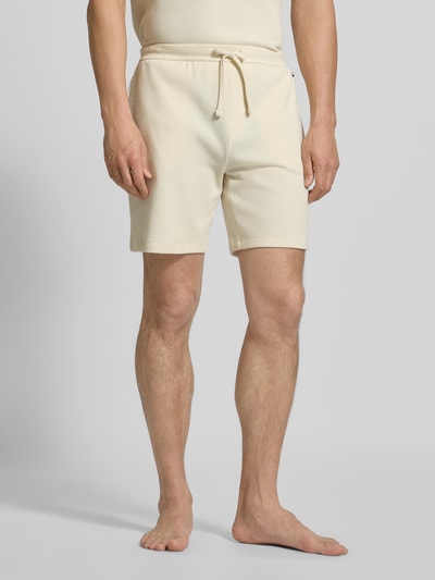 BOSS Regular Fit Sweatshorts aus Baumwoll-Mix Offwhite 4