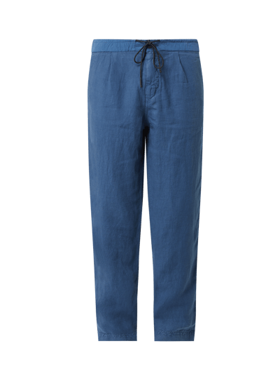 BOSS Orange Tapered Fit Jogpants aus Leinen Modell 'Symoon' Jeansblau 2