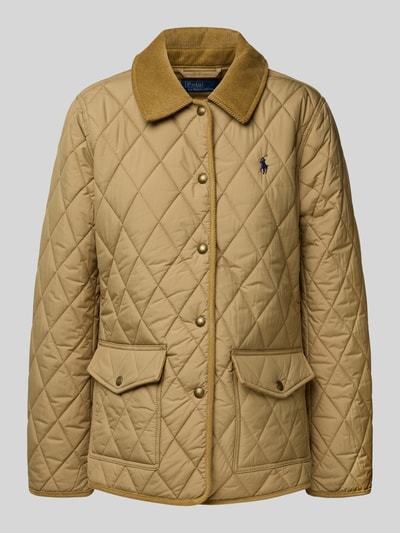 Polo Ralph Lauren Gewatteerd jack met platte kraag en klepzakken Kaki - 2