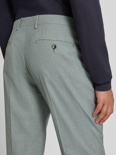 s.Oliver BLACK LABEL Spodnie do garnituru o kroju slim fit z dodatkiem wiskozy Jasnozielony 3