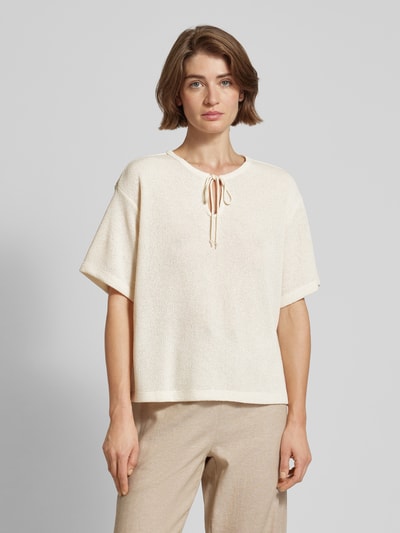 Vero Moda Blouse met druppelvormige hals, model 'EDDIE' Ecru - 4