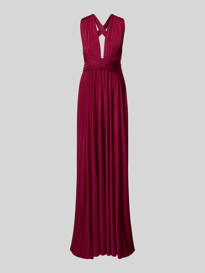 Rose Avenue Abendkleid mit V-Ausschnitt Bordeaux 2