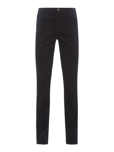 Brax Slim Fit Cordhose mit Label-Patch  Marine 1