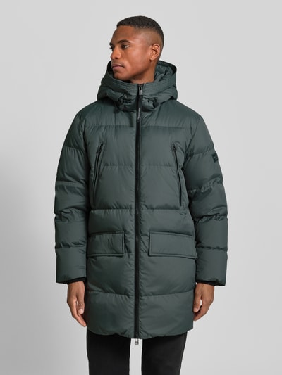 Marc O'Polo Płaszcz puchowy o kroju regular fit z kapturem Grafitowy 4