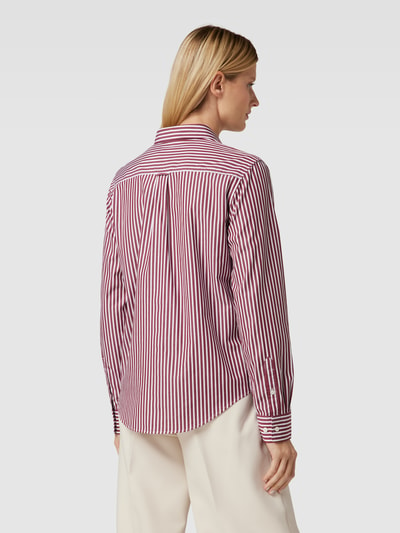 Gant Bluse mit Streifenmuster Modell 'REG POPELINE' Bordeaux 5