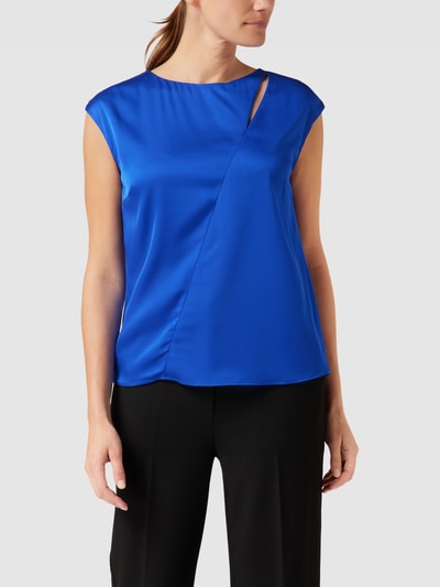 BOSS Black Women Blousetop met cut-out, model 'Ianno' Koningsblauw - 4