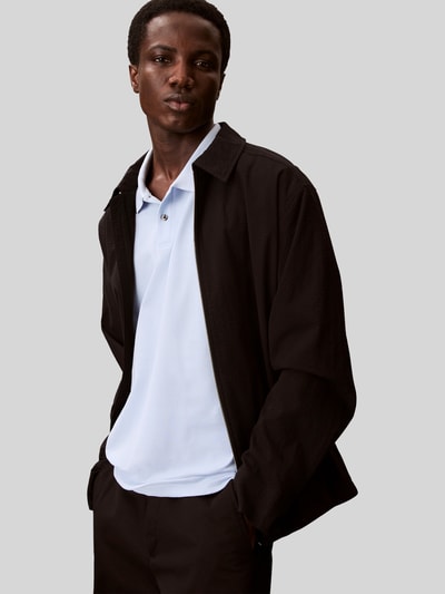 CK Calvin Klein Poloshirt mit Logo Stitching aus reiner Baumwolle Sky 3