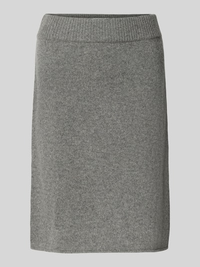 Christian Berg Woman Spódnica z dzianiny o długości do kolan z elastycznym pasem Średnioszary melanż 2