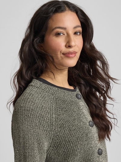 OPUS Cardigan mit Rundhalsausschnitt Modell 'Dolpine' BLACK 3