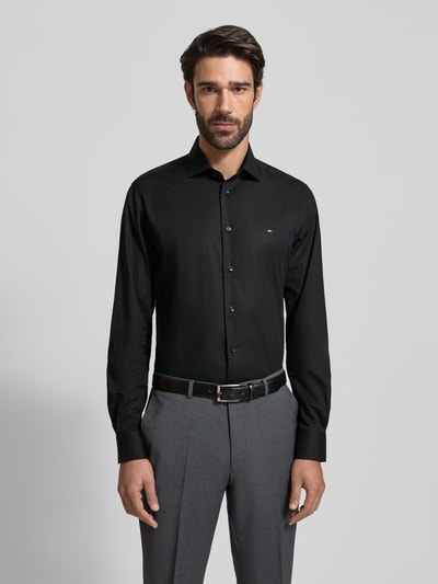 Tommy Hilfiger Tailored Fit Businesshemd aus Baumwoll-Mix Black 4
