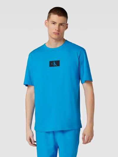 Calvin Klein Underwear T-shirt met labelprint Koningsblauw - 4