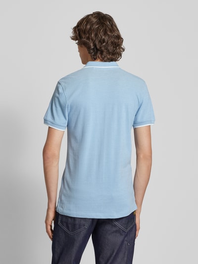 Blend Regular fit poloshirt met ribboorden, model 'NATE' Blauw - 5