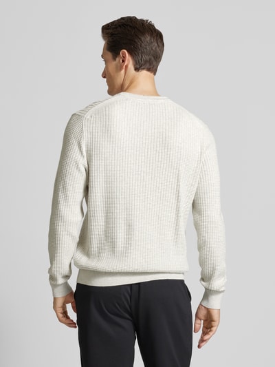 Christian Berg Men Strickpullover mit Logo-Stitching Offwhite 5