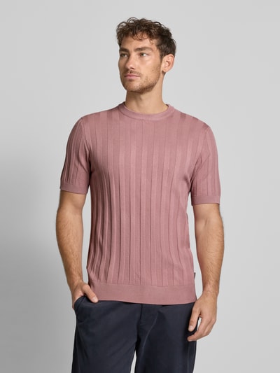 Lindbergh T-Shirt mit Strukturmuster Rosa 4