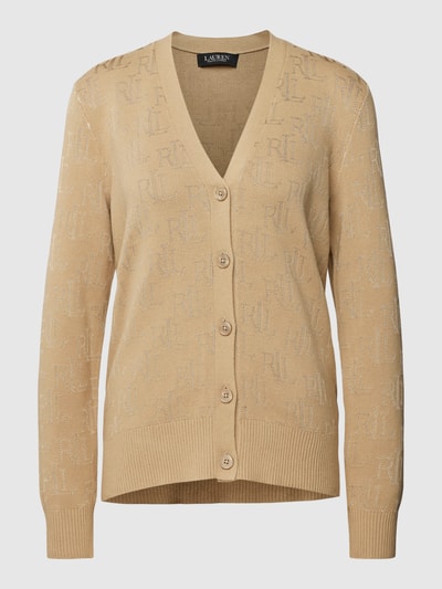 Lauren Ralph Lauren Cardigan mit Logo-Muster Modell 'LERLIT' Beige 2