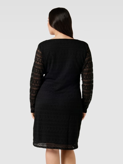 Evoked Vila PLUS SIZE jurk met details van kant, model 'CHIKKA' Zwart - 5