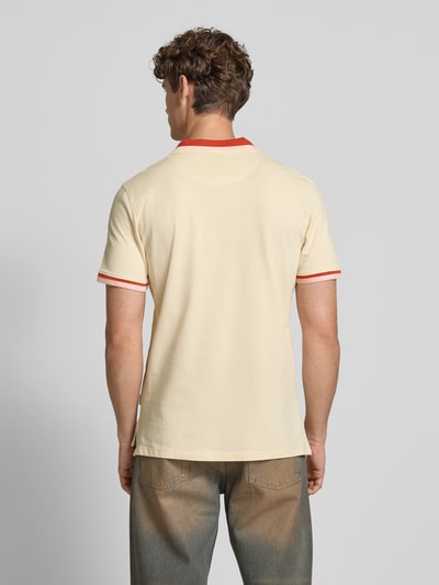 Blend Regular Fit Poloshirt mit V-Ausschnitt Modell 'Evo' Sand 5