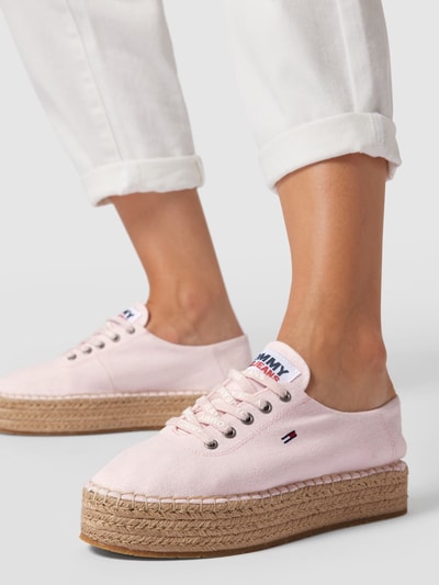 Tommy Jeans Espadryle z tkaniny z detalami z logo Mocnoróżowy 1