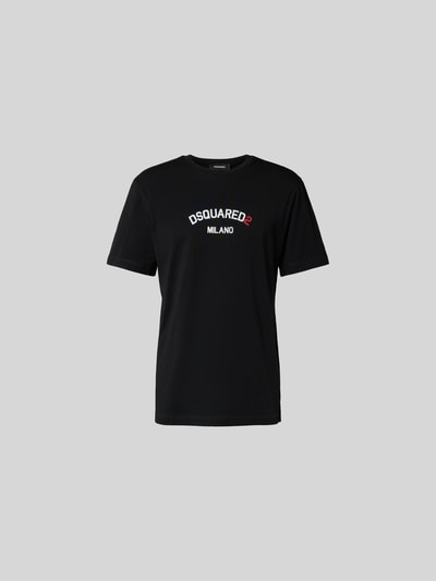 Dsquared2 Loose Fit T-Shirt mit Logo-Print Black 2