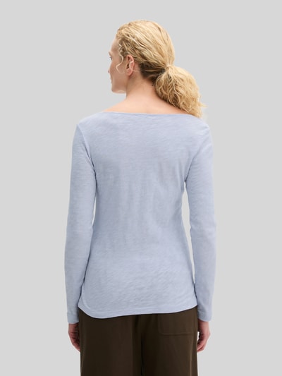 Marc O'Polo Regular Fit Langarmshirt aus reiner Baumwolle Hellblau 5