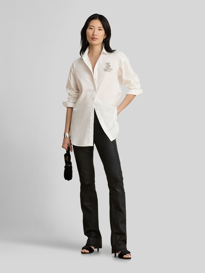 Lauren Ralph Lauren Oversized Hemdbluse aus reiner Baumwolle Weiss 1