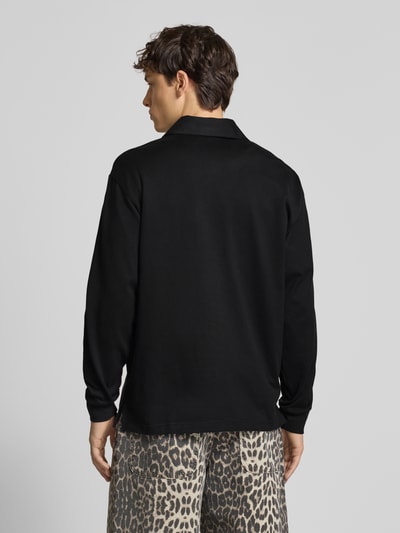 adidas Originals Regular fit poloshirt met labelstitching Zwart - 5