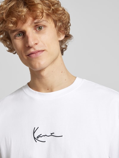 KARL KANI T-Shirt mit Label-Stitching Weiss 3