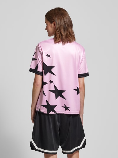 Low Lights Studios T-Shirt mit Label-Details Modell 'ALLSTARS' Pink 5