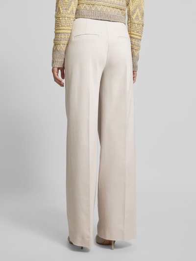 Oui Stoffen broek met Franse steekzakken Beige - 5