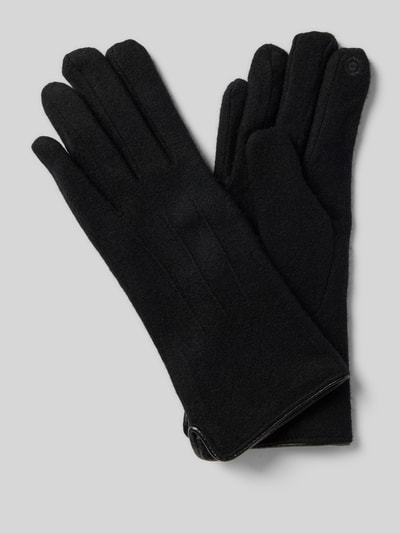 EEM Handschuhe aus Woll-Mix mit Logo-Applikation Black 1