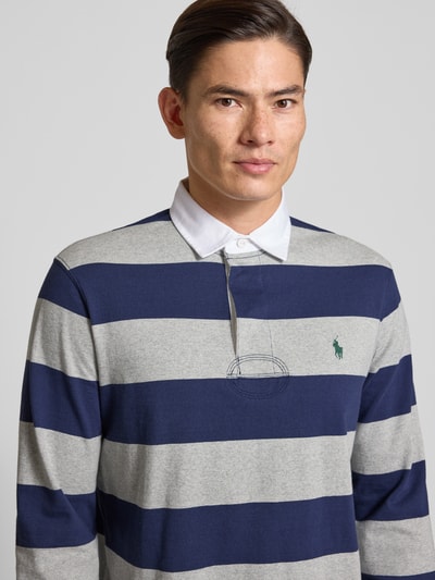 Polo Ralph Lauren Sweatshirt met polokraag en labelstitching Donkerblauw - 3