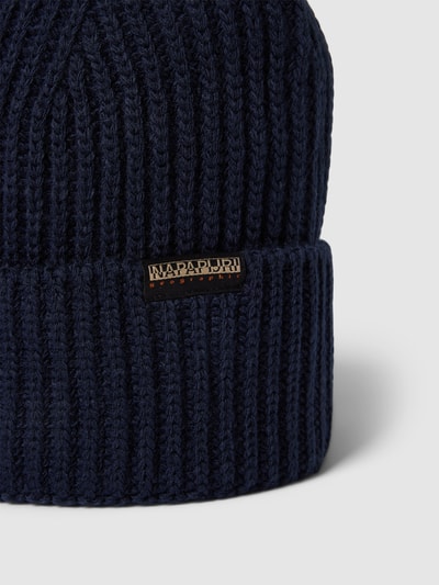 Napapijri Czapka beanie z imitacji dzianiny model ‘FOLI’ Granatowy 2