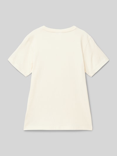 CHAMPION T-shirt met labelstitching Ecru - 3